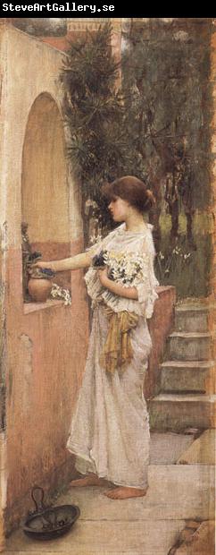 John William Waterhouse A Roman Offering